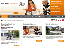 Tablet Screenshot of bdh-klinik-greifswald.de